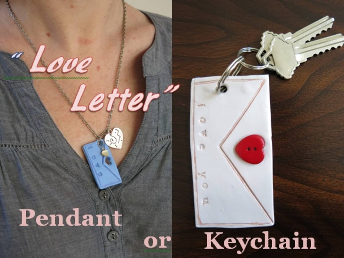 DIY Jewelry Tutorial: Love Letter Polymer Clay Pendant or Key Chain -  FeltMagnet