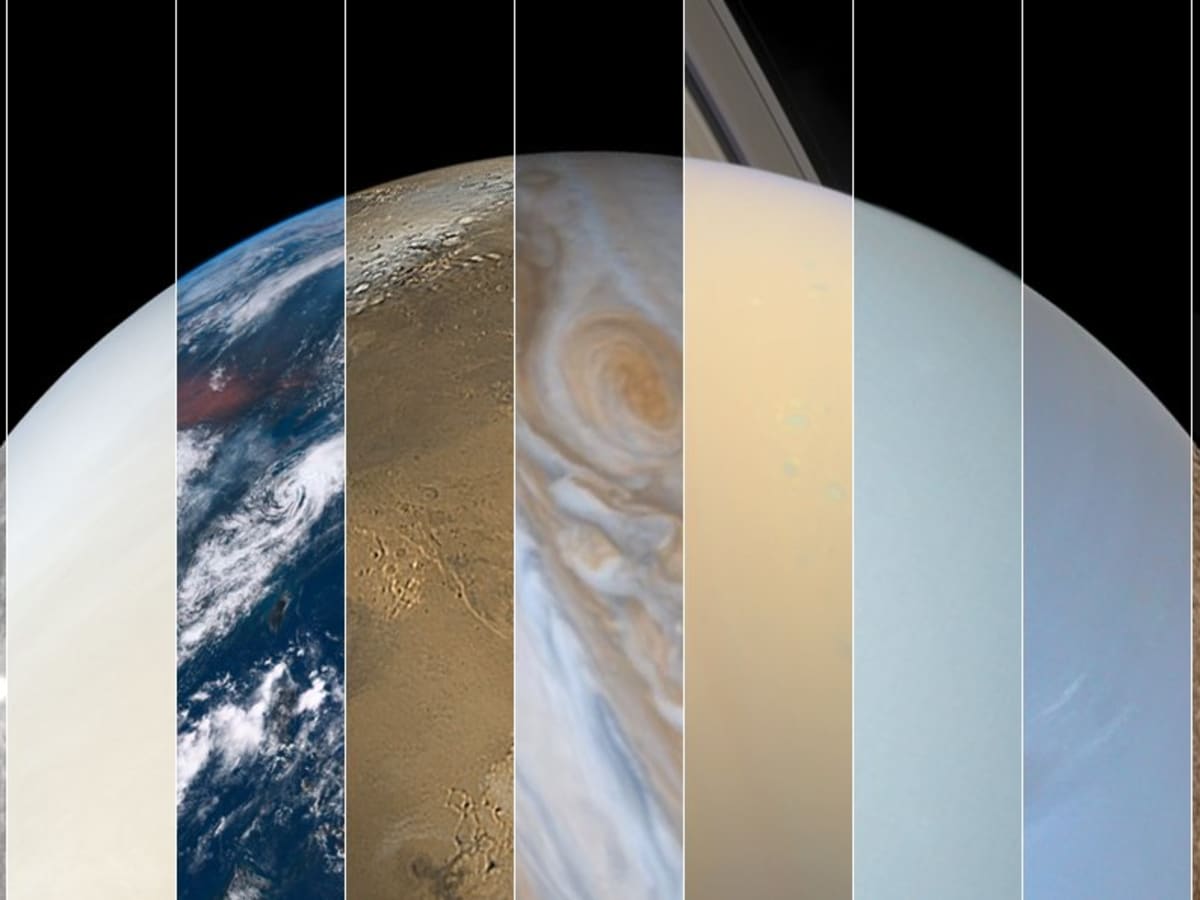 real photography of planets in space