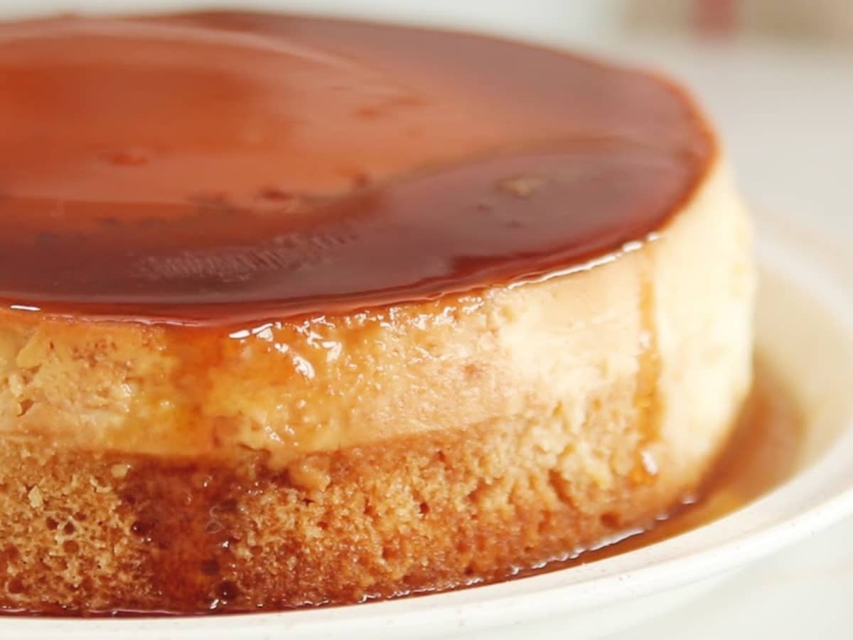 Paleo Caramel Custard Cake + Toasted Meringue - The Kitchen McCabe