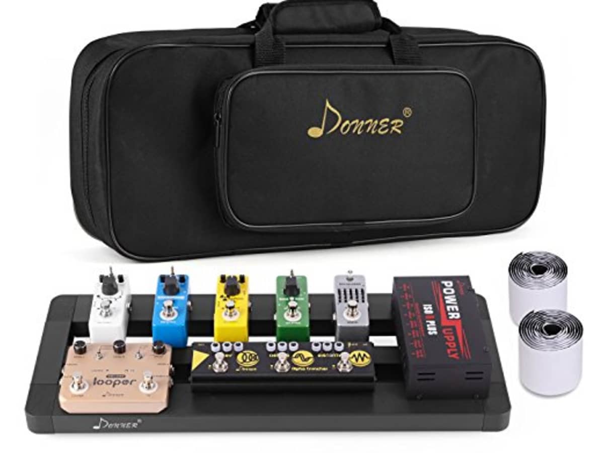 Guitar Pedal Board Case Pedalboard Carrying Bag Portable for Guitar Pedals DJ Controllers Micro Synths Black Unisex 