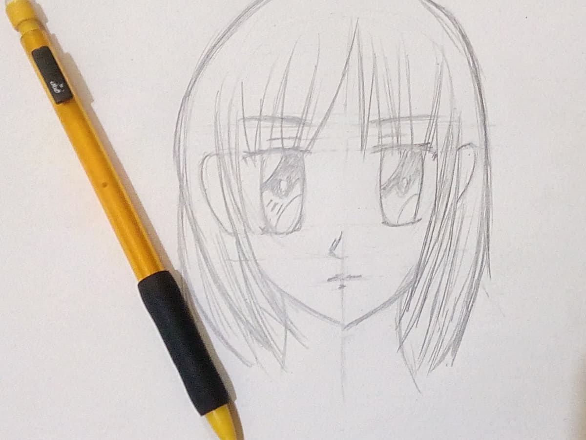 Anime School Girl Drawing Step by Step-saigonsouth.com.vn