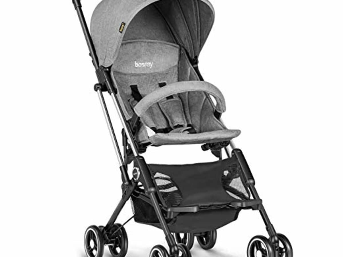 besrey Baby Stroller Pram Baby Carriage Reclining Seat for Airplane Compartment Dark Gray 