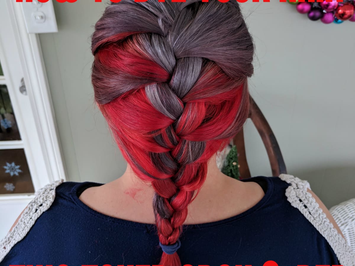 How to Dye Your Hair Two-Toned Gray and Red: Review of Ion Color Brilliance  Titanium and Manic Panic Wildfire - Bellatory