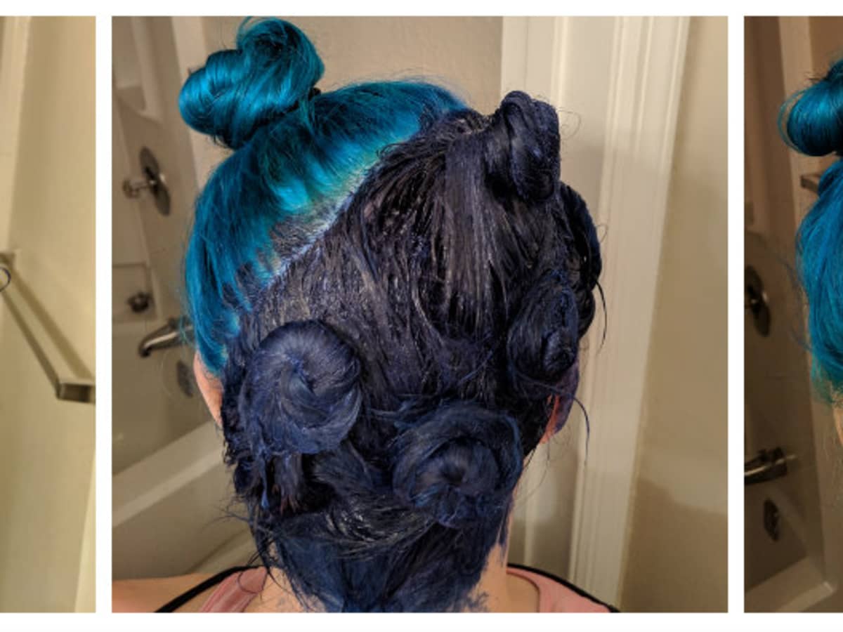 $5 of black fabric dye later and my old blues are new dark blues