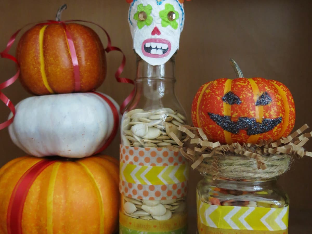 Small Acrylic Pumpkin Candy Jar