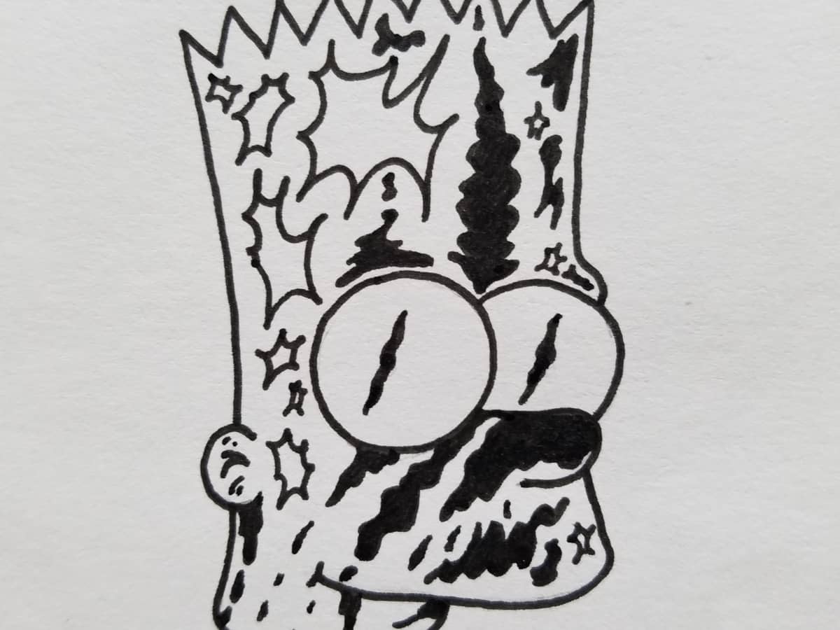 Best Guide To Drawing Bootleg Bart Simpson Quick And Easy Feltmagnet