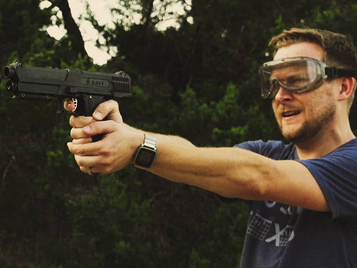 Salt handgun is designed for non-lethal defense