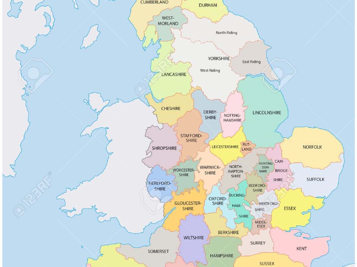 Counties of england map 2020