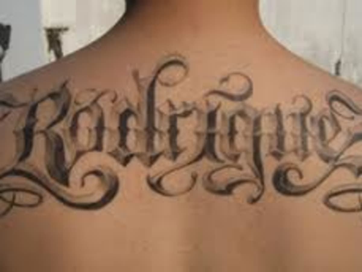back tattoos for men last name