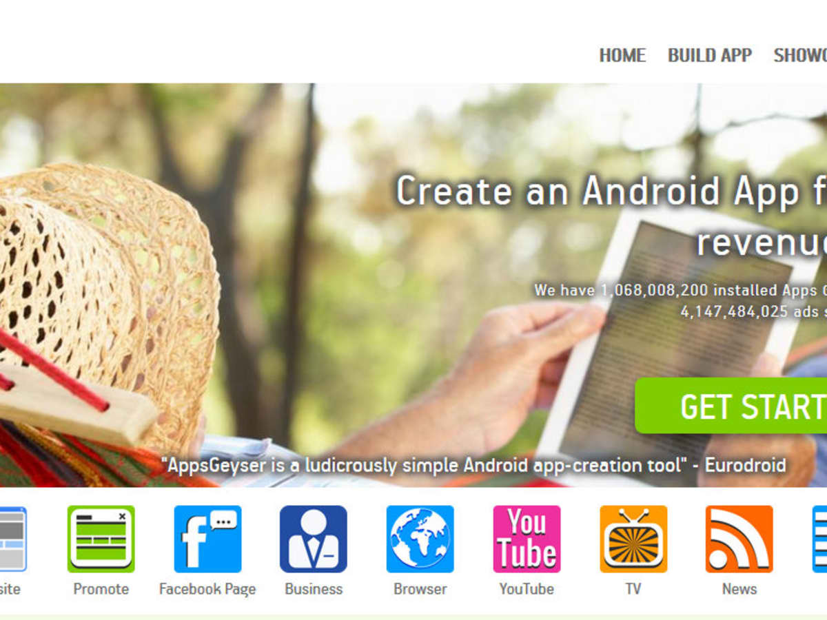 create simple android app for website