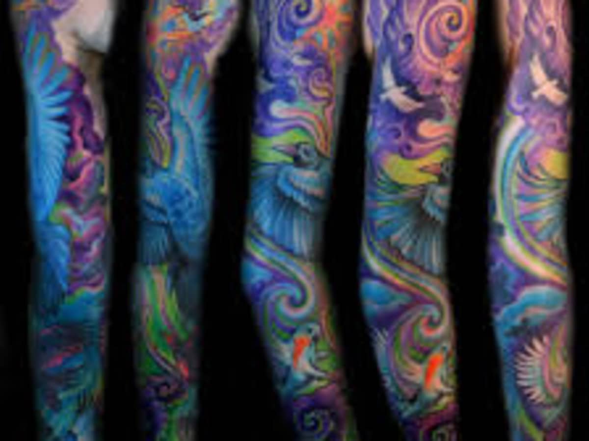 Two days half sleeve! #tattoo #geometric #geometrictattoo #dotworktatt... |  TikTok