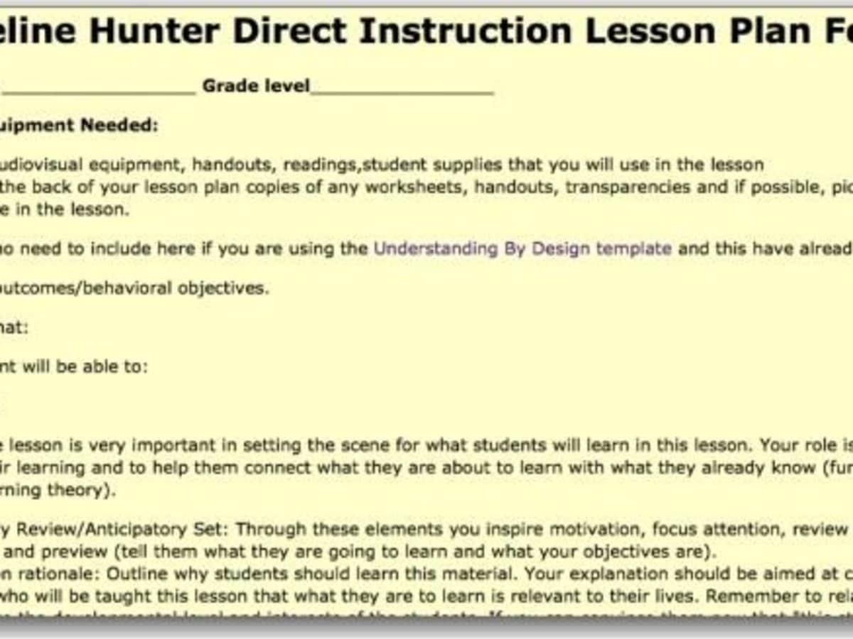 Top 10 Lesson Plan Template Forms and Websites - HubPages