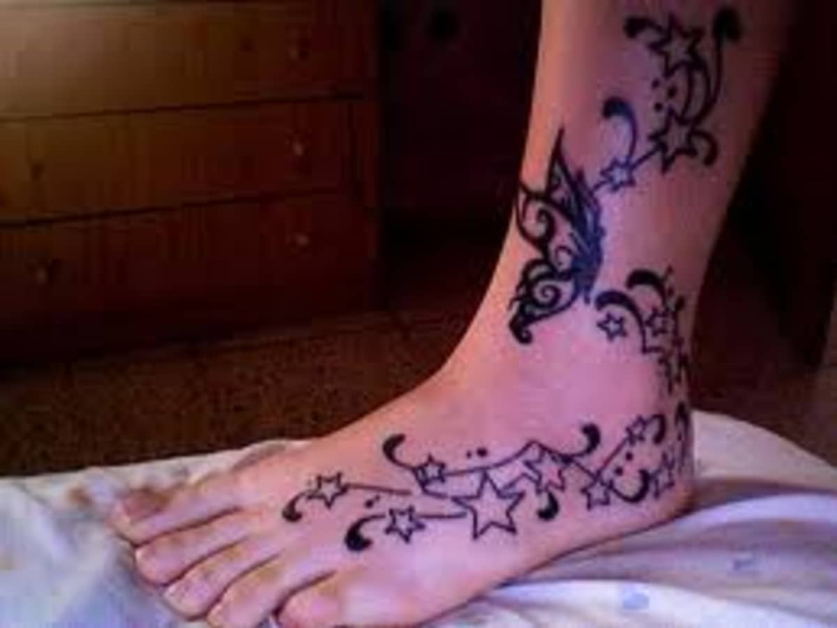 Ankle Stars tattoo women at theYoucom