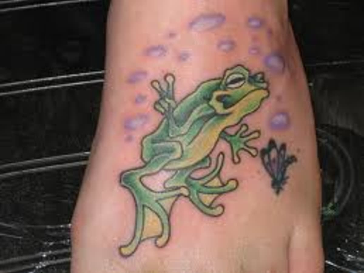 Cute Frogs Tattoo Design