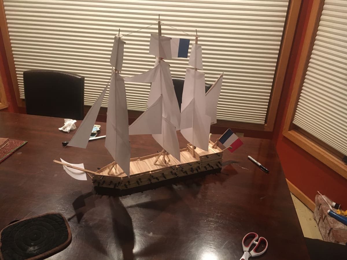 Making a Popsicle Stick Model Ship