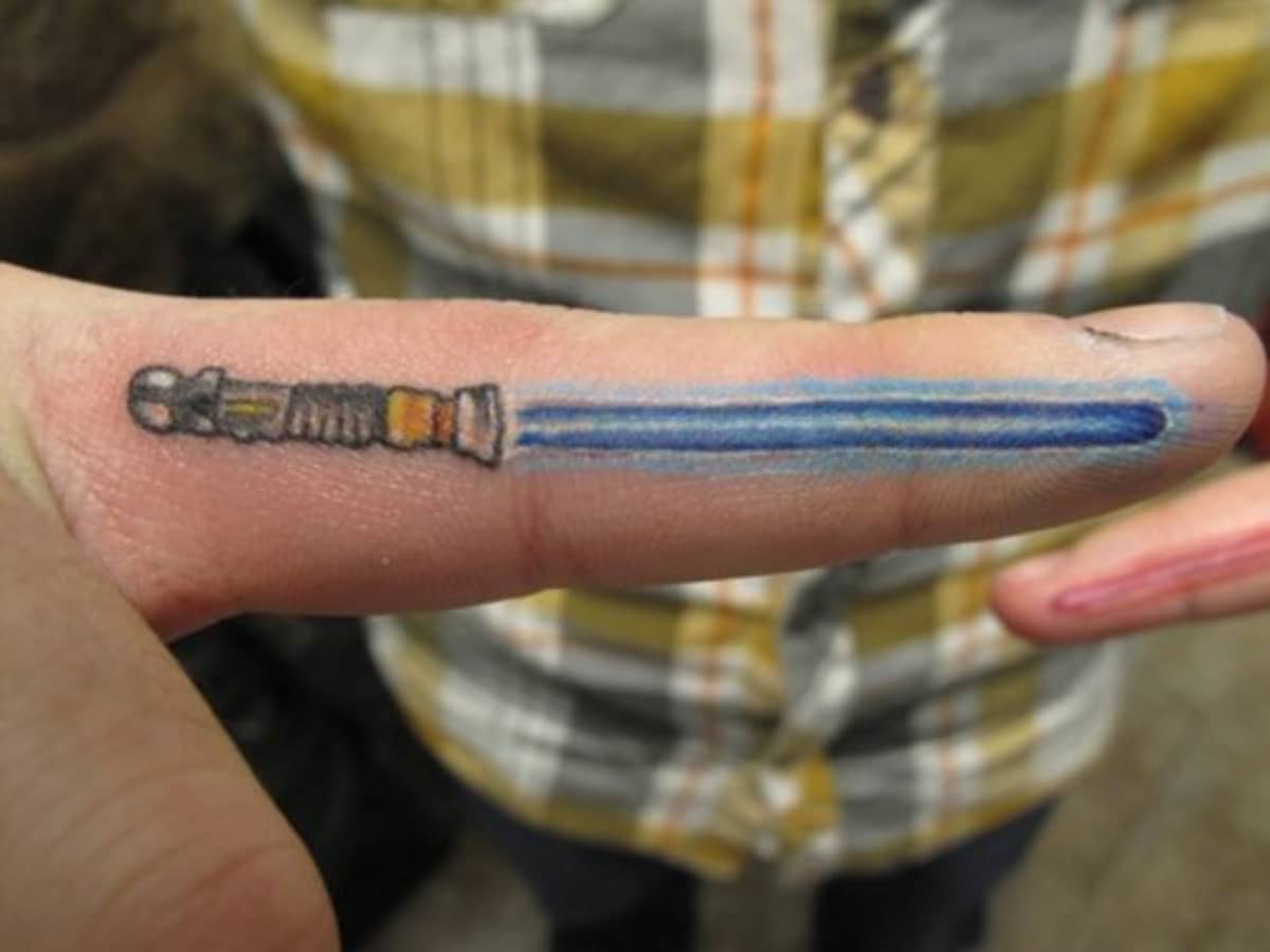 Finger ruler tattoo | Fresh vs 1 year and a few months : r/agedtattoos