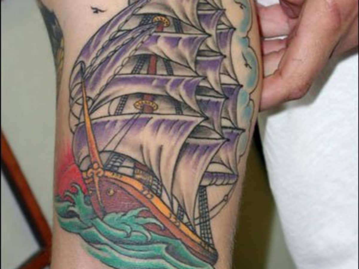 Traditional Boat Tattoo by Adam Lauricella: TattooNOW