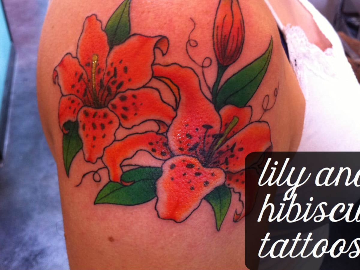 Hawaiian themed floral tattoo design  rdrawing