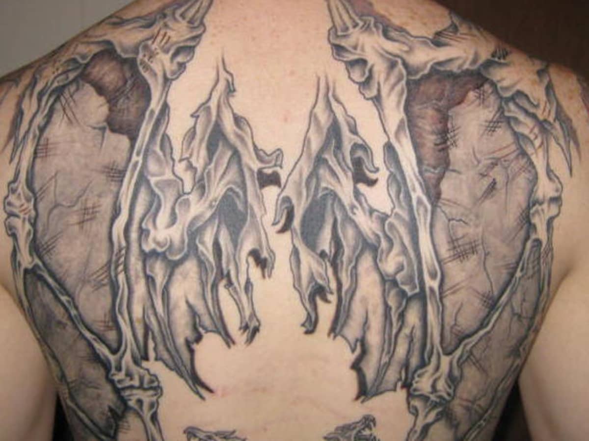 demon wing tattoos