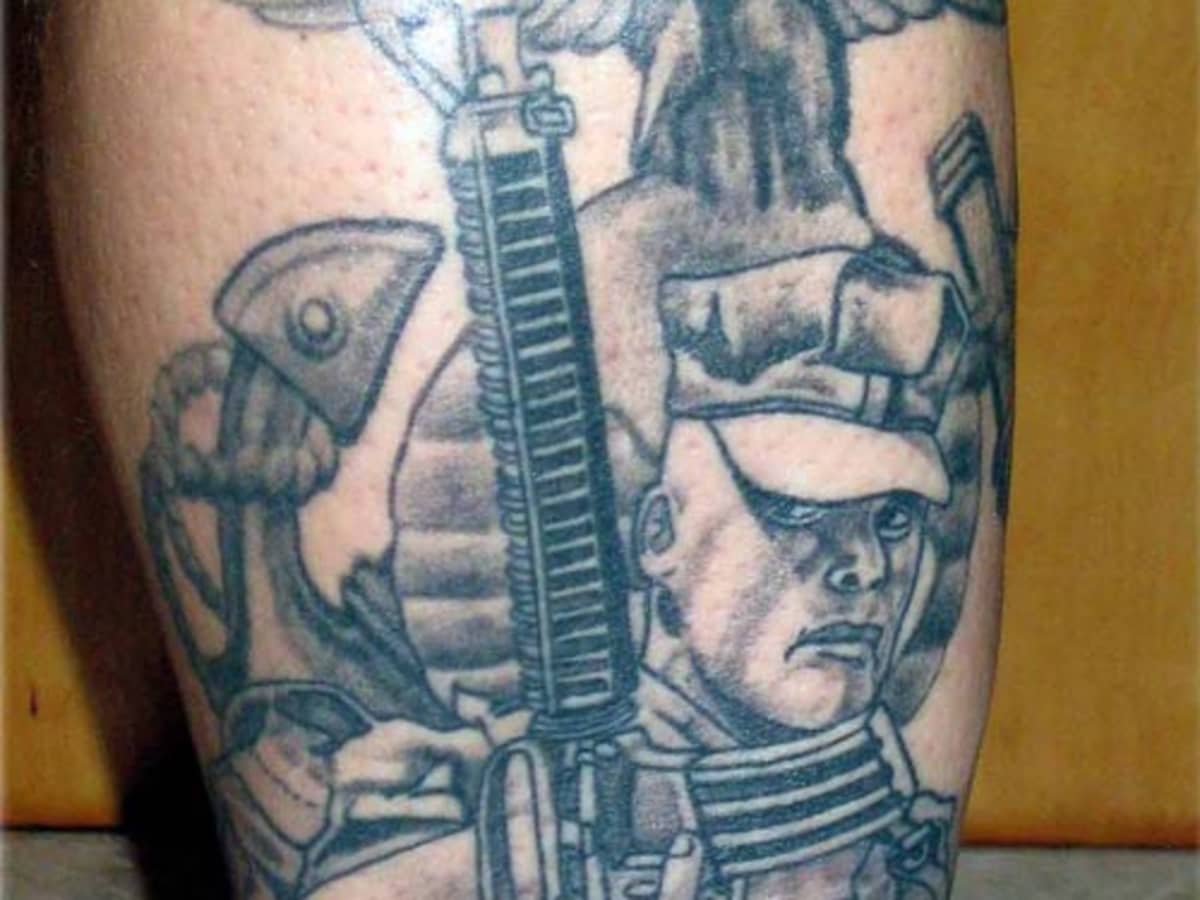 USMC Marine Corps Temporary Tattoo Sticker - OhMyTat | Marine tattoo,  Custom temporary tattoos, Tattoos for guys