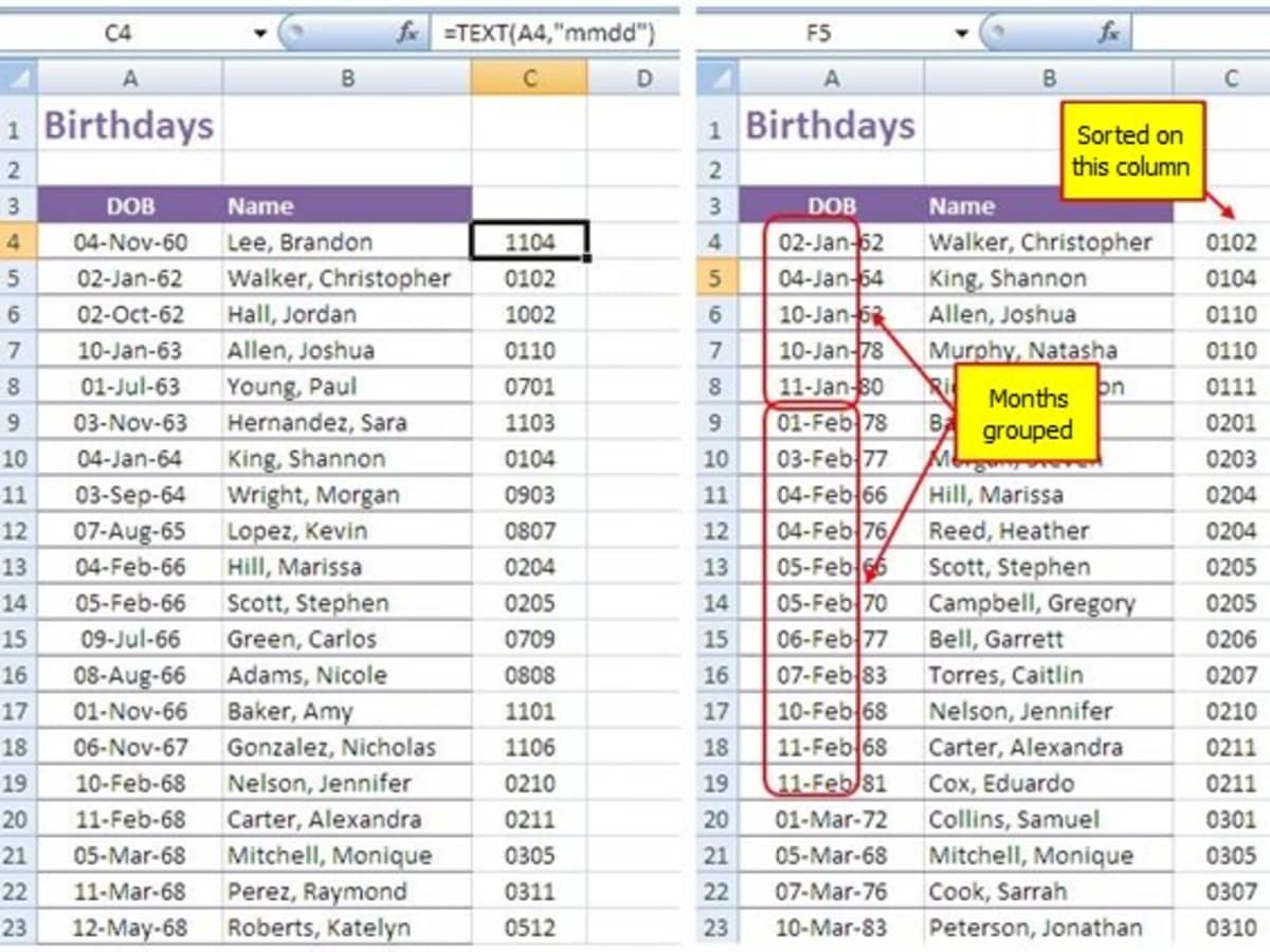 sort by date in excel for mac