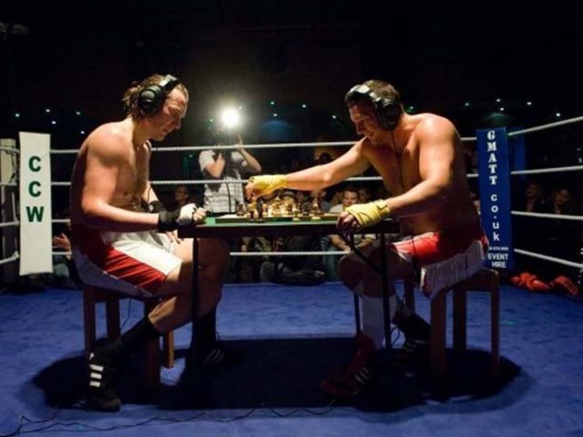 Chess boxing, or chessboxing, combines both into a single sport