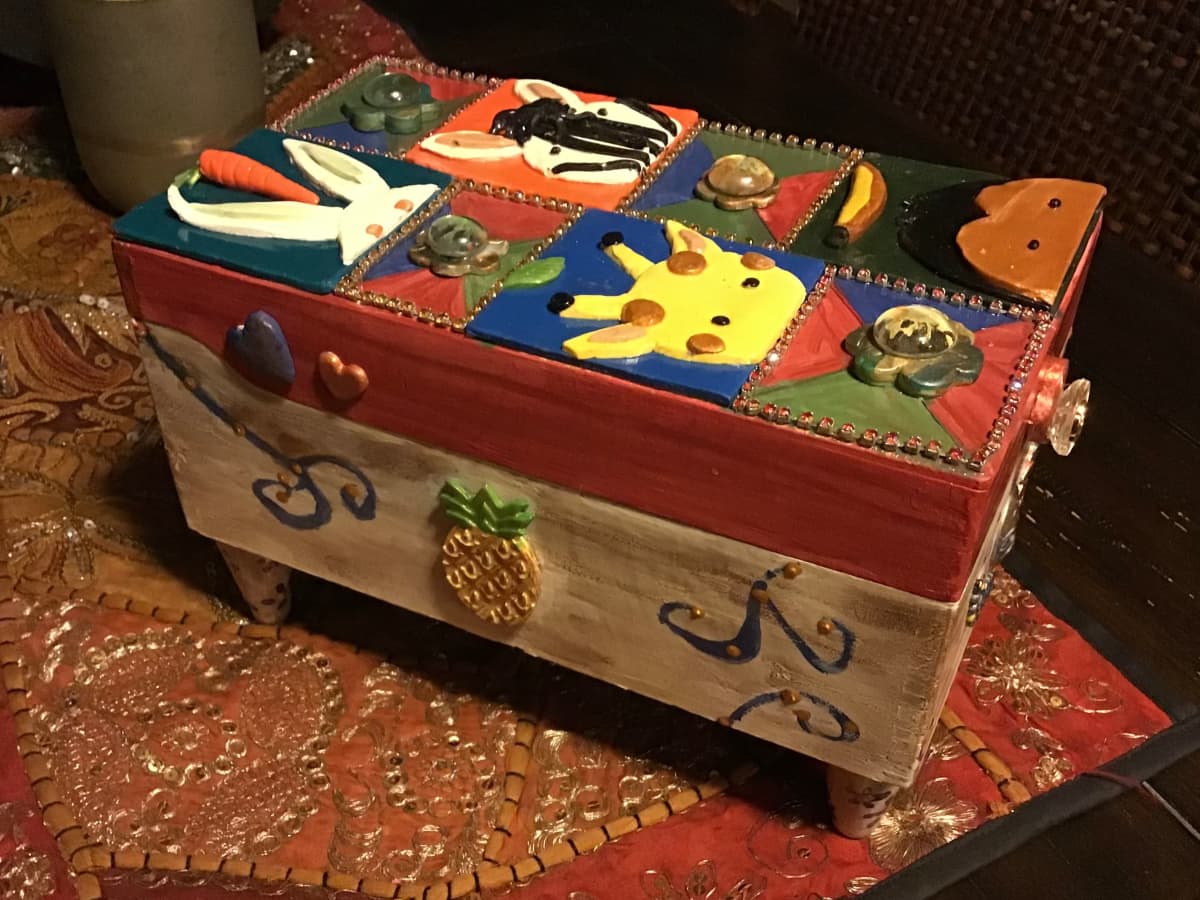 Fun DIY Project: Mixed Media Tiled Storage Box for Kids - FeltMagnet