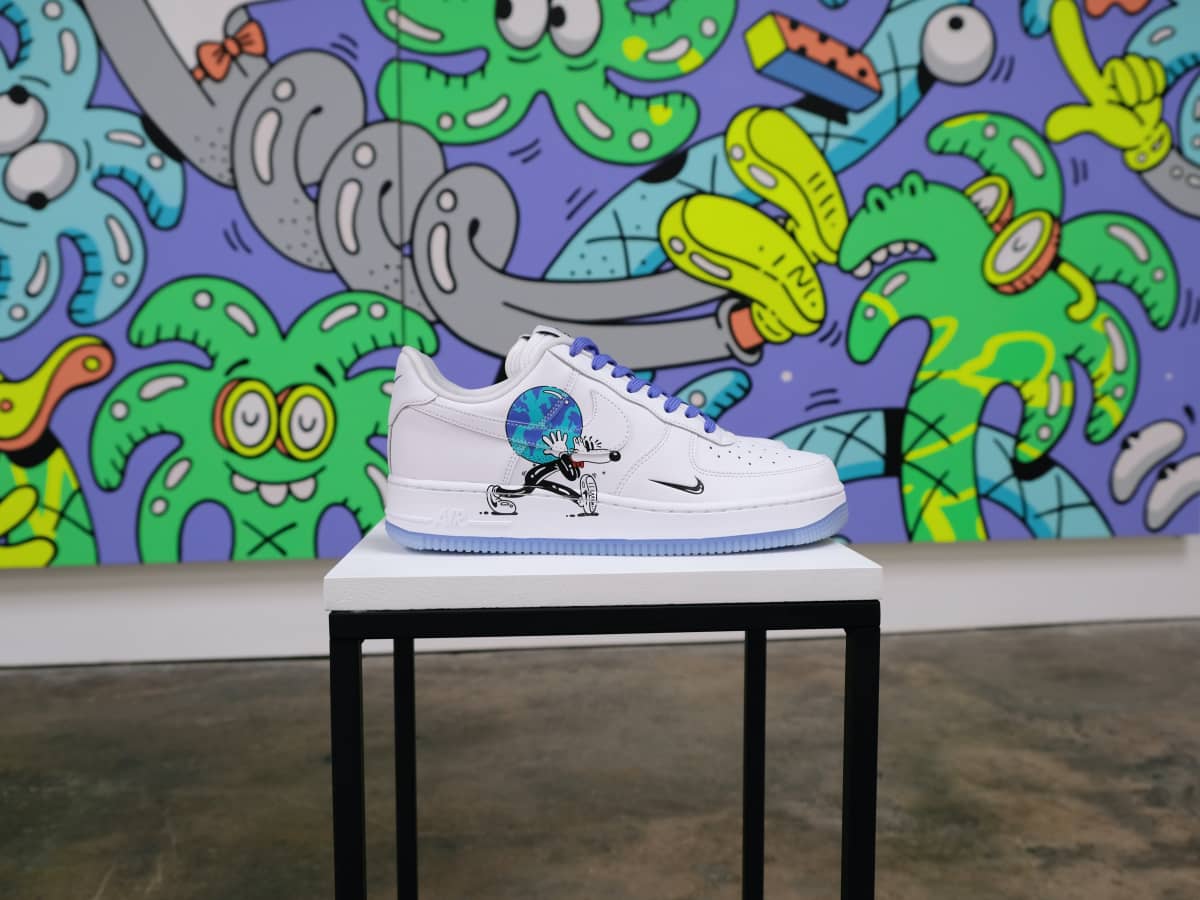Air Force 1 Sneakers Graffiti Style 2 Wall Art