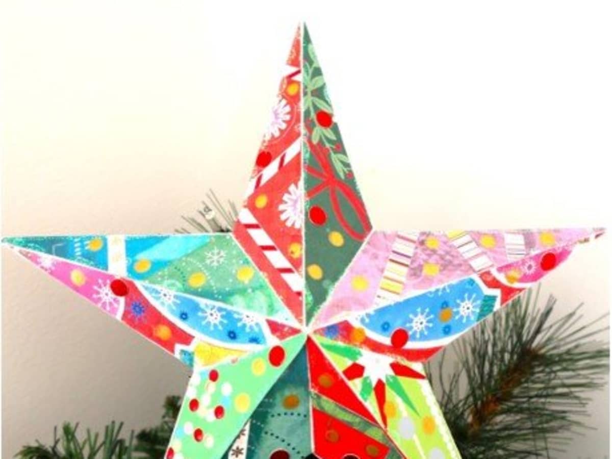 How to Make a Christmas Tree Star From Recycled Greeting Cards ...