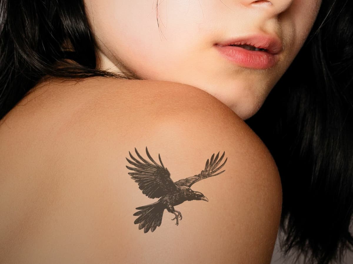 The Mysterious and Mythical Meanings Behind the Iconic Raven Tattoo: 57  Designs - inktat2.com