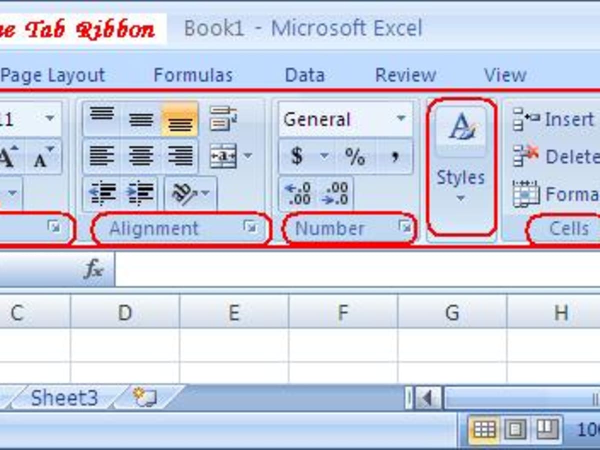 The Home Tab Of Microsoft Excel 07 Turbofuture