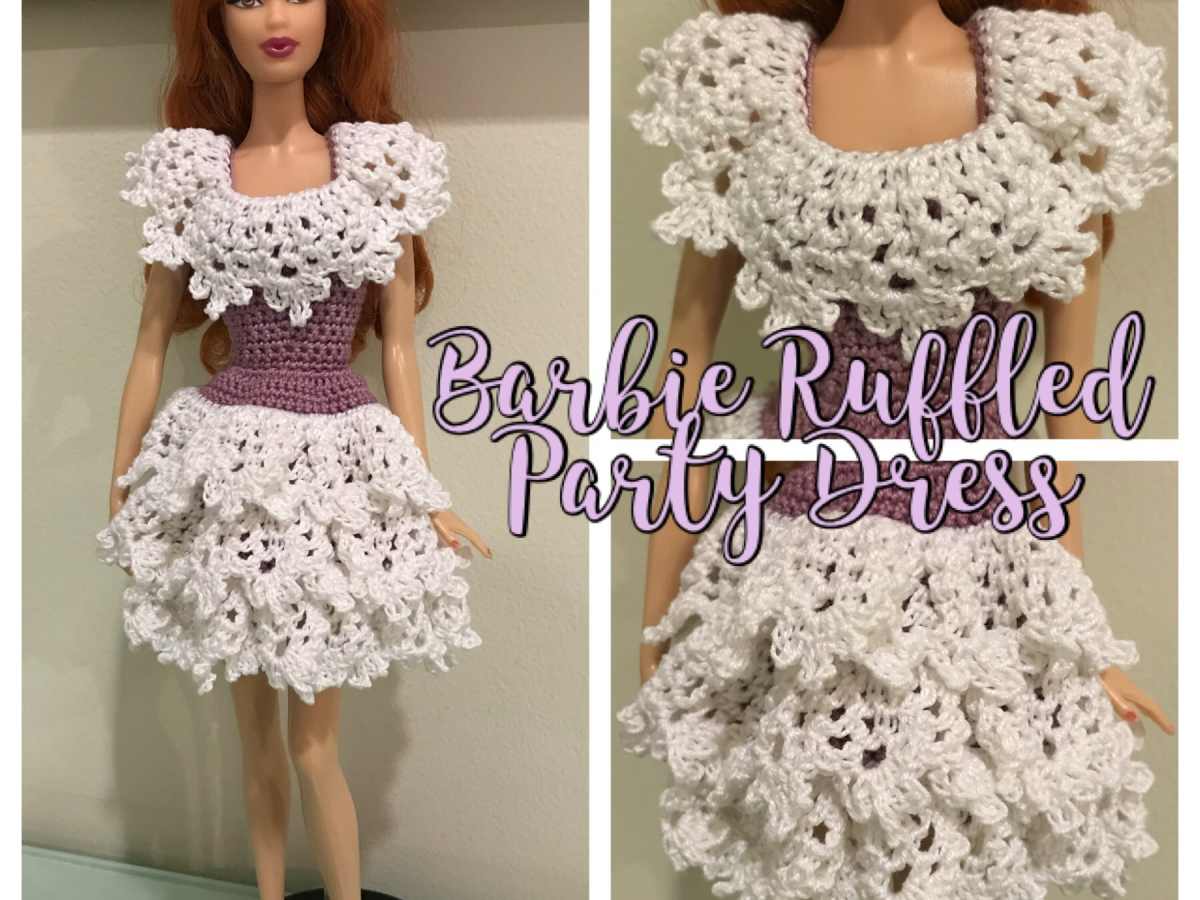 barbie crochet dress pattern Barbie or Fashion Doll Crochet Dress Pattern-July-Annie Original