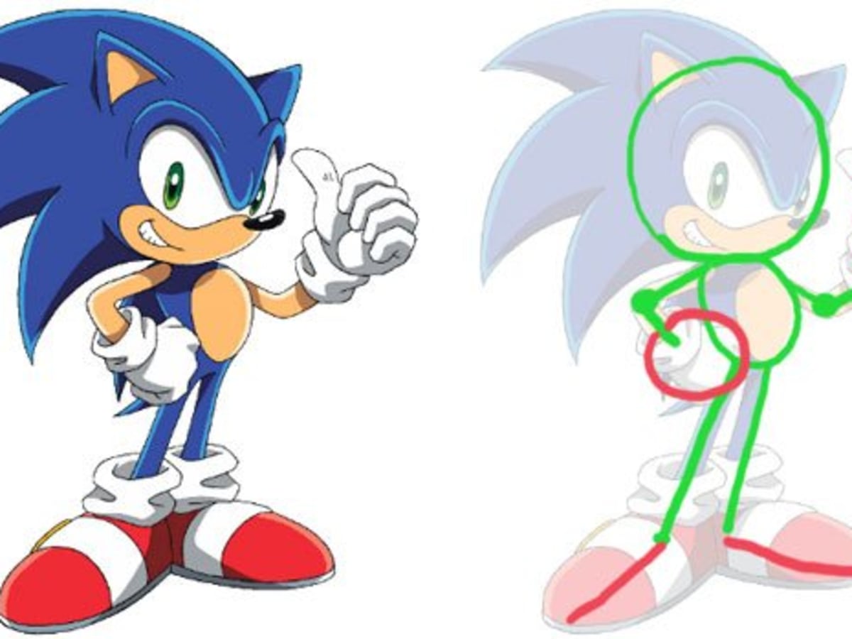 How To Draw Sonic The Hedgehog A Smashing Tutorial Hubpages