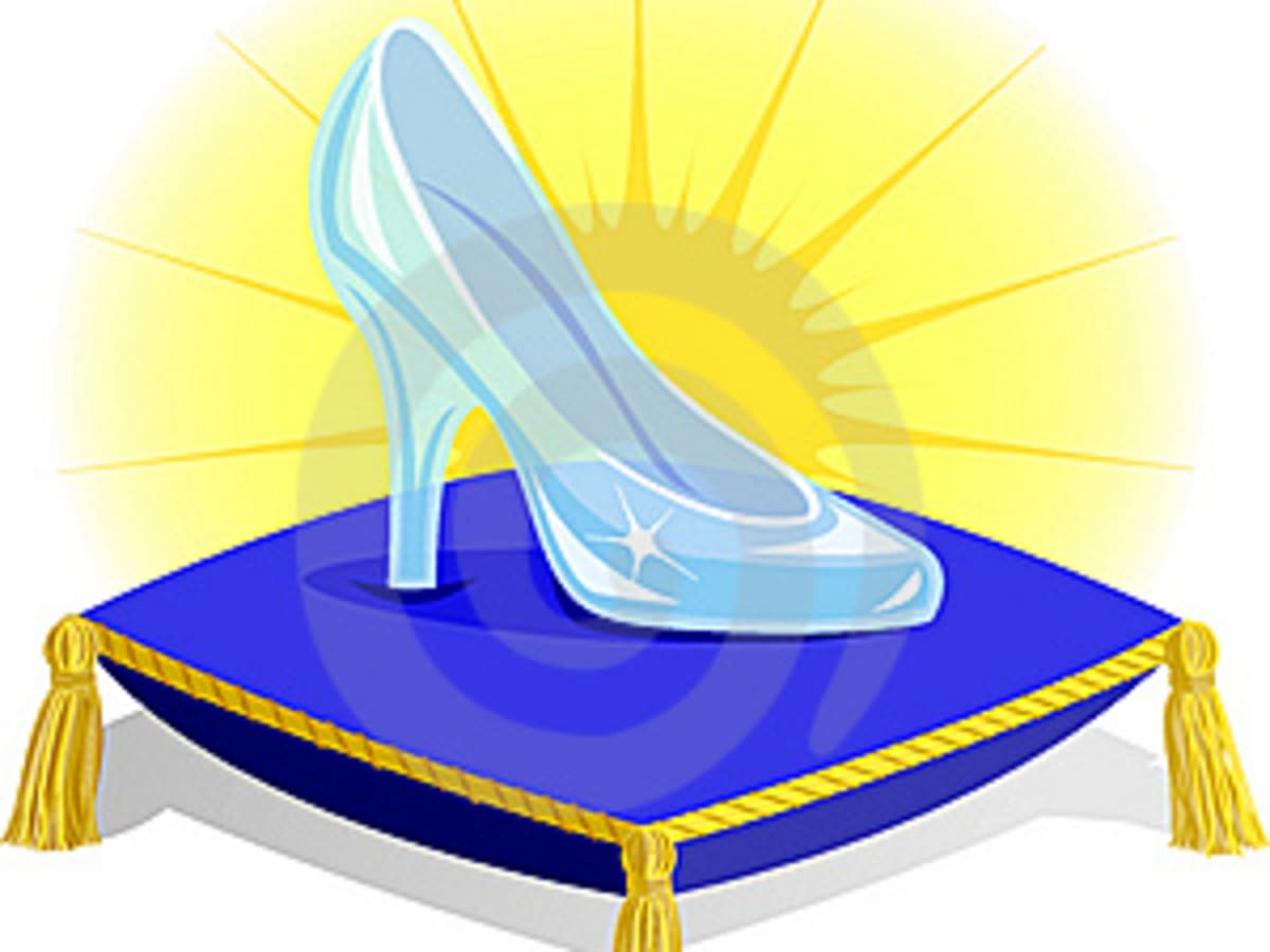 cinderella holding glass slipper