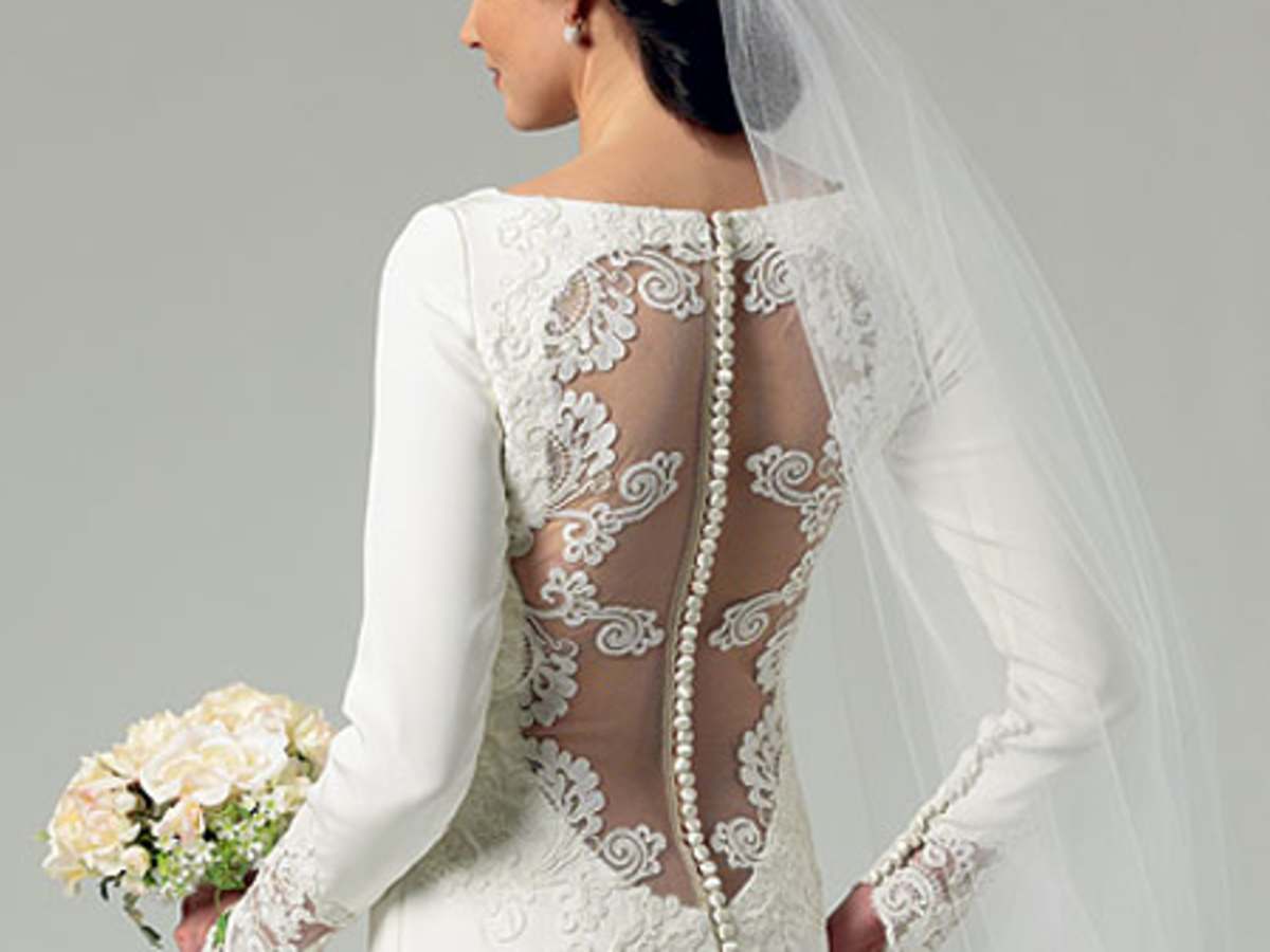 bella's wedding dress Long Sleeve Twilight Satin With Lace Back | Bella made in Europe for your special moment. Designers - Bella's Bridal