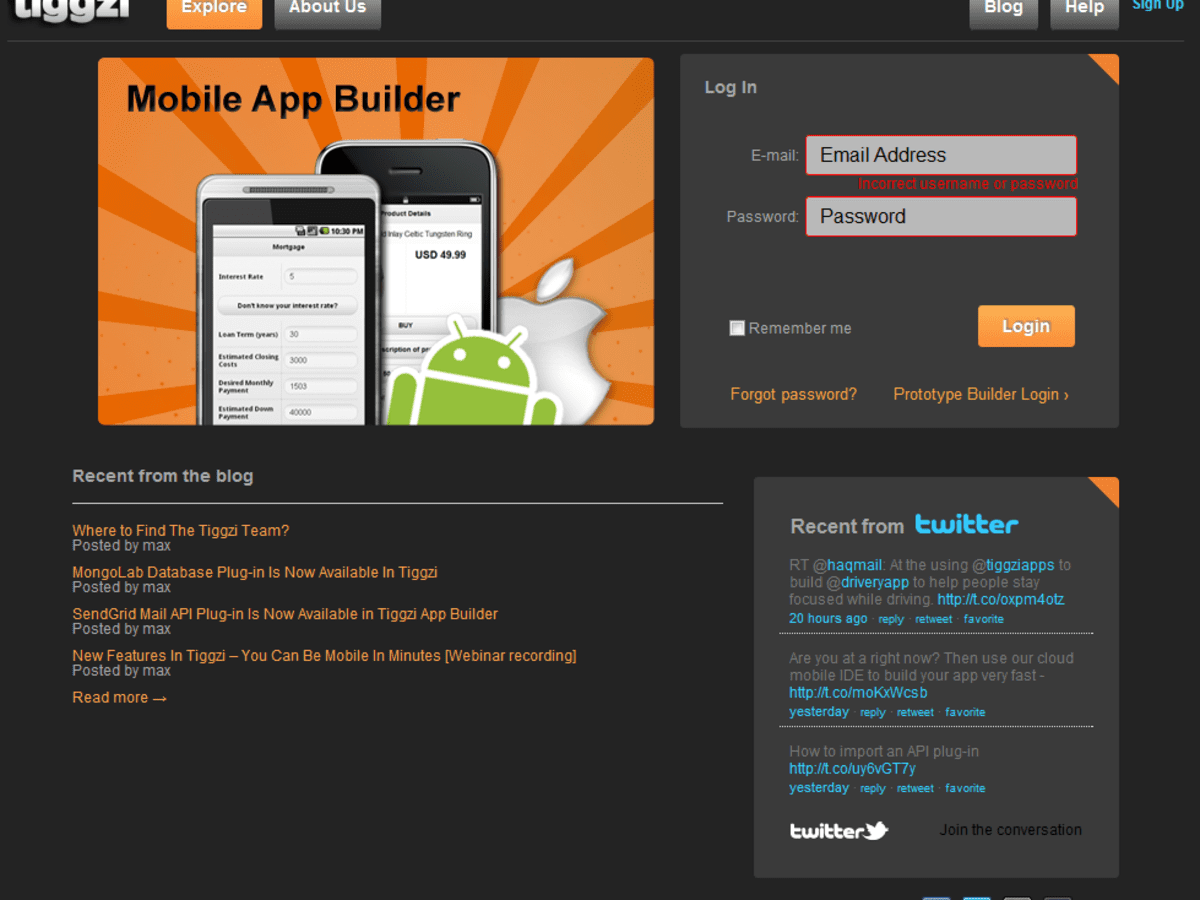 tiggzi mobile app builder