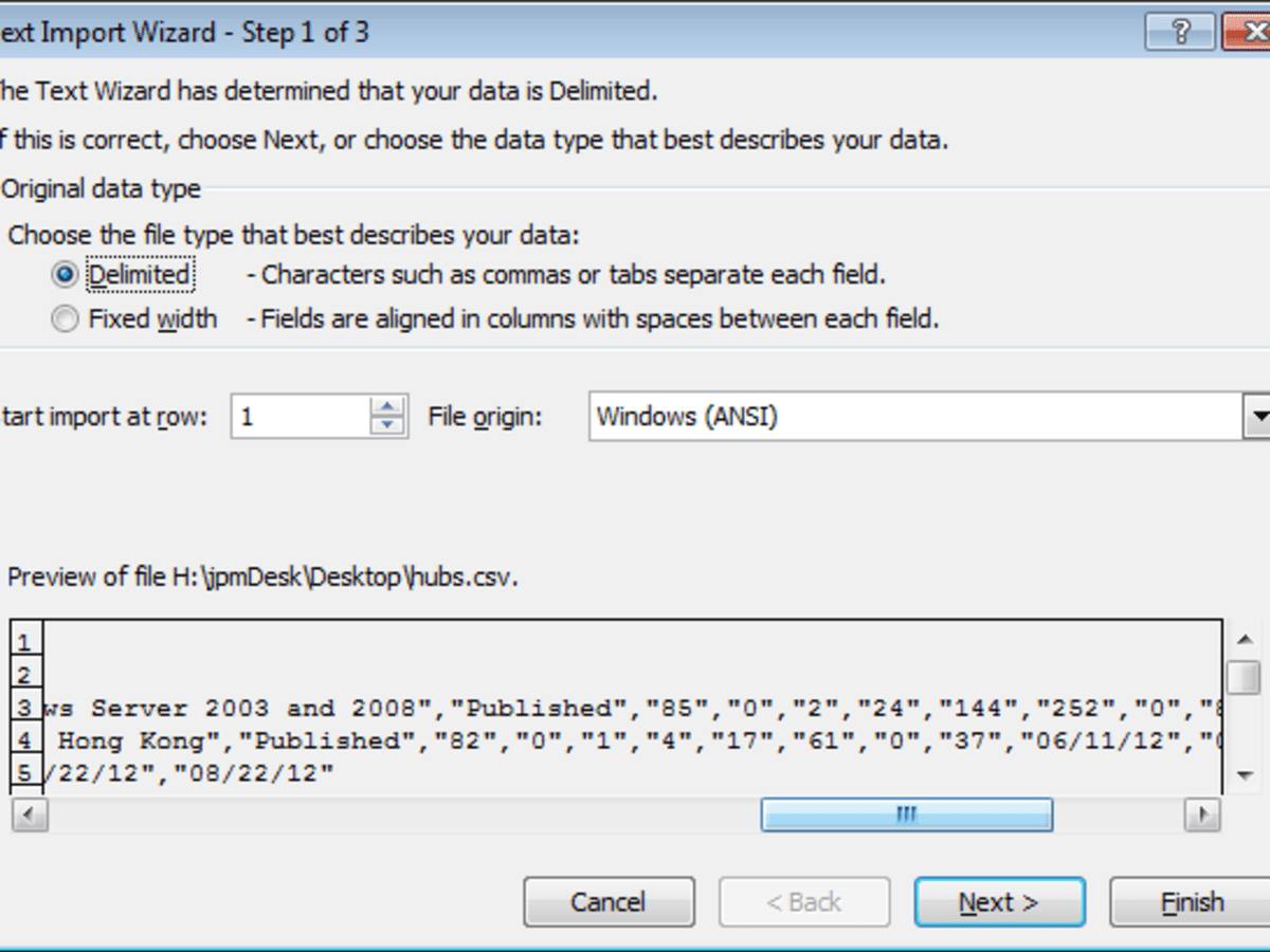 excel text import wizard enter key delimiter