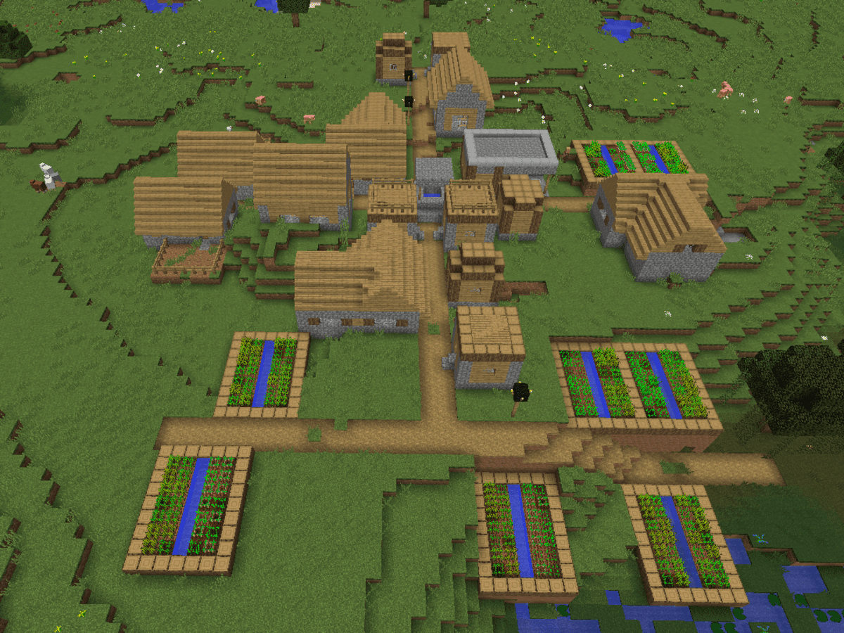 minecraft village library blueprints