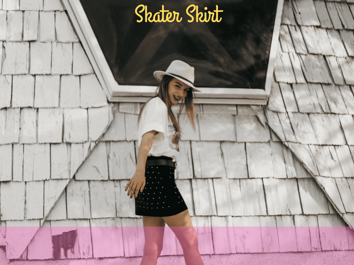 Women Girls Skater Skirt Vintage Mini Skirt Slim Fit Swing Skirt Summer Skirt 