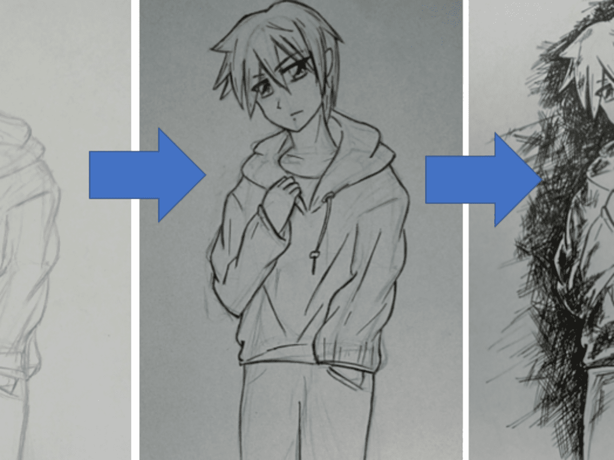 ART: HOW TO DRAW ANIME BOY; A STEP BY STEP GUIDE. — Steemit