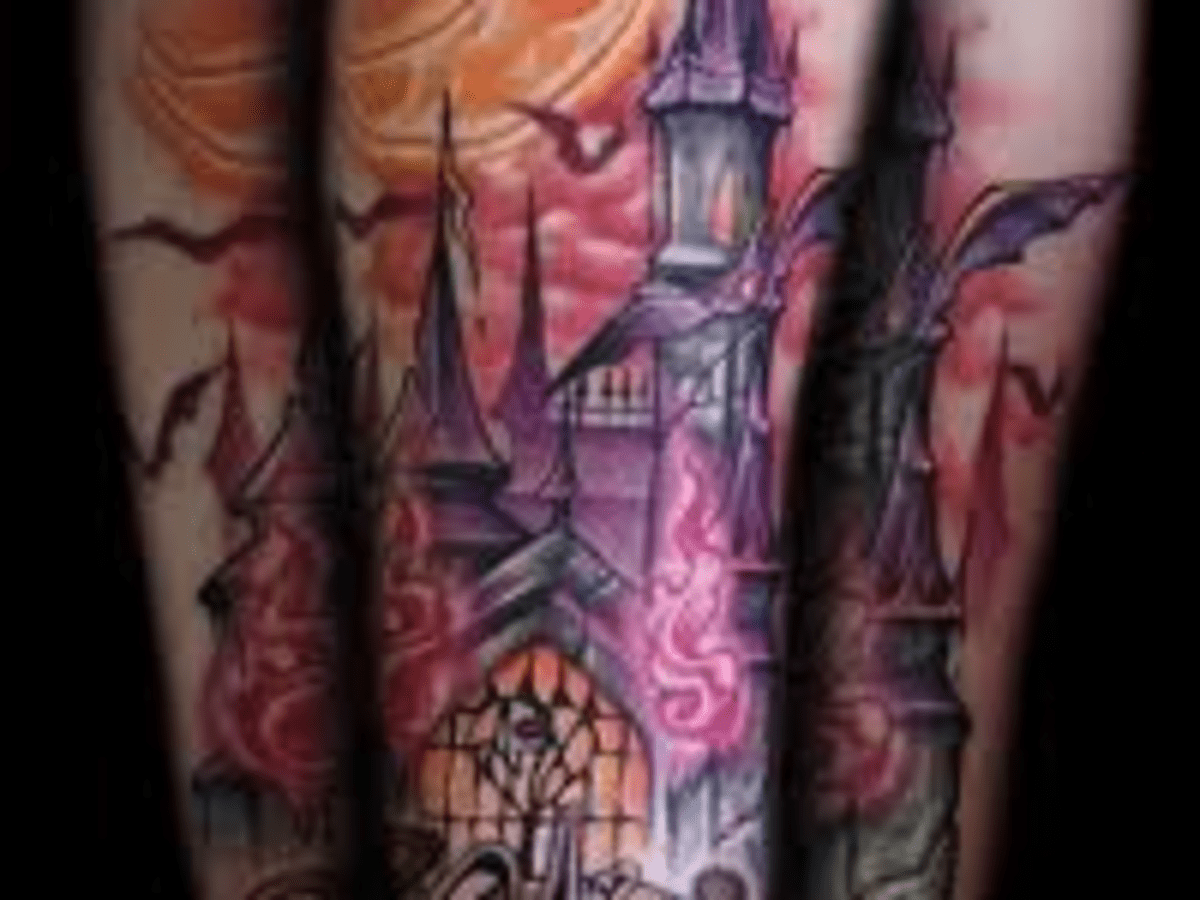 medieval castle tattoos