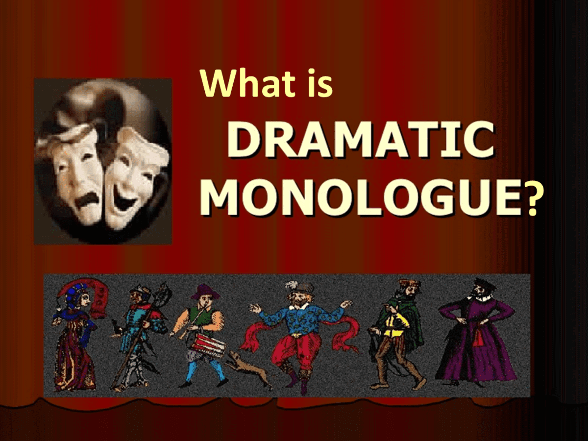 dramatic monologue definition