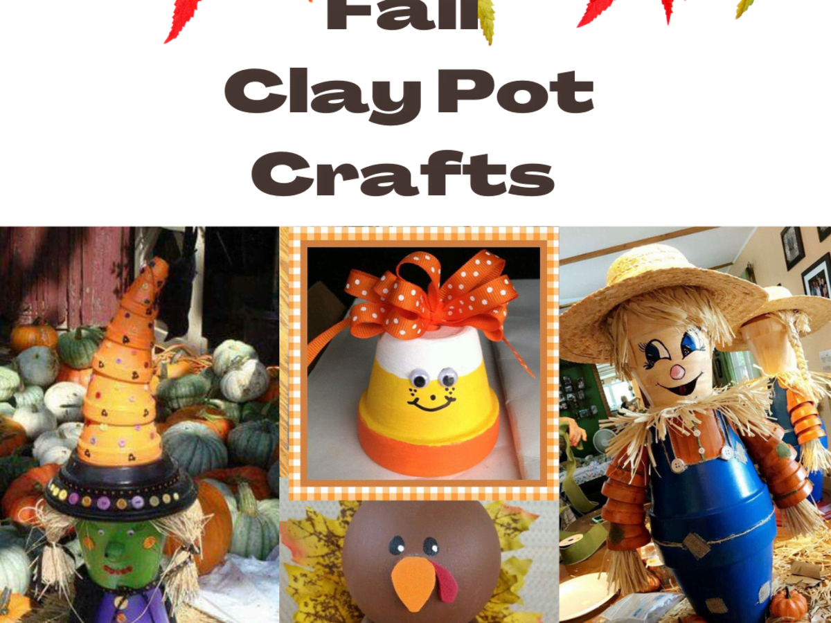 Candy Corn Craft with Clay Pots