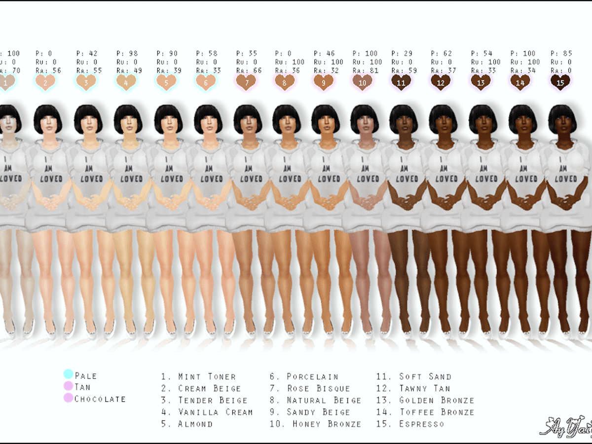 different skin tone names