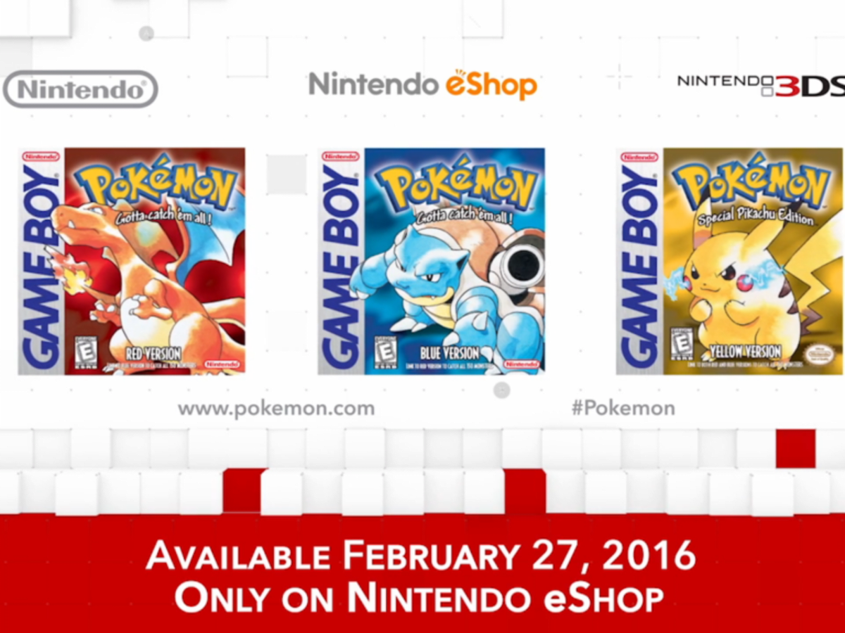 pokemon yellow eshop