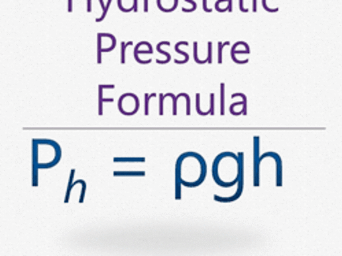 Hydrostatic Pressure Formula And Sample Problems Hubpages
