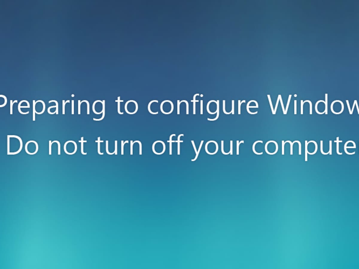 turned off computer during update windows 10