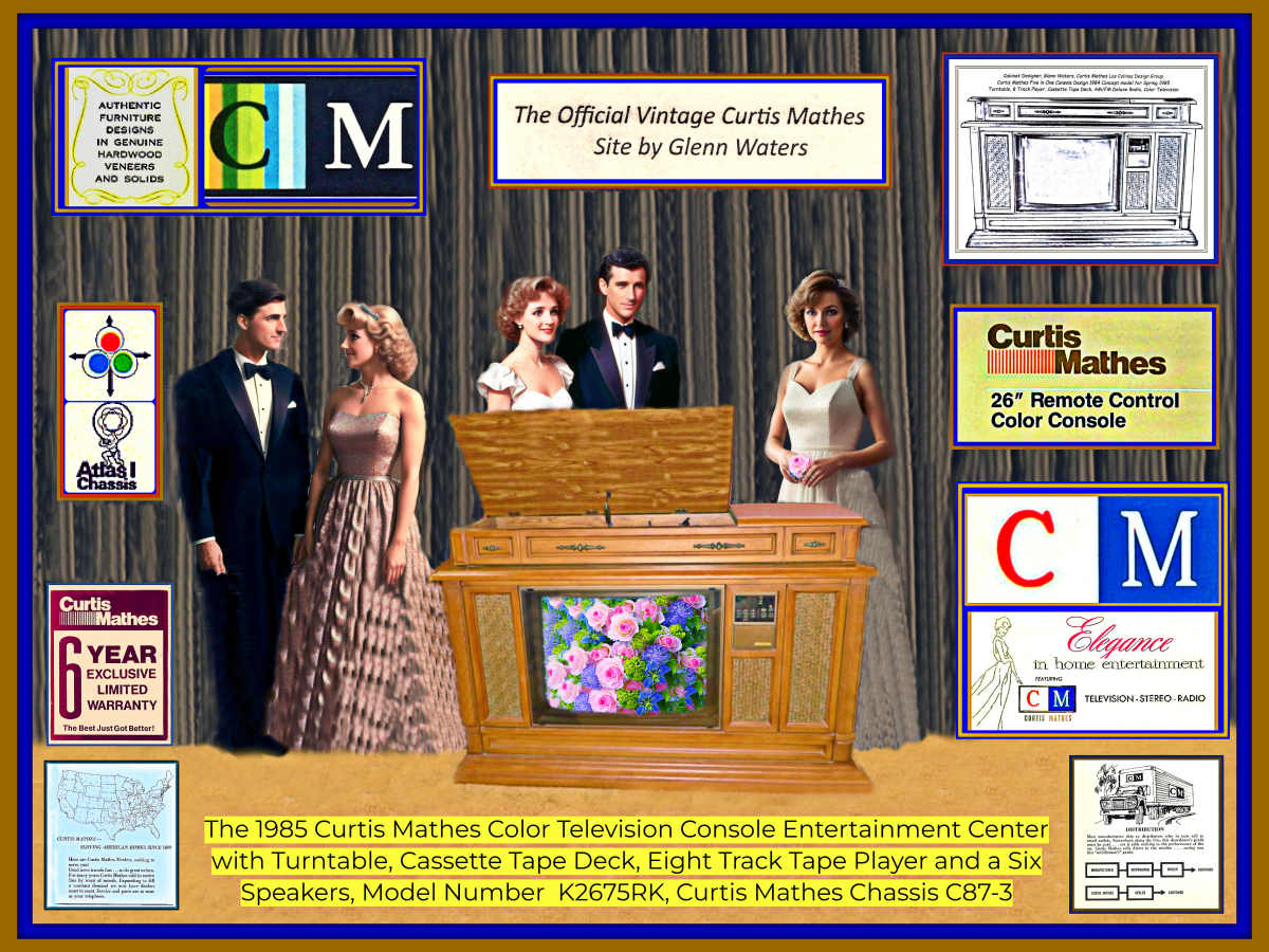 1985 Curtis Mathes Five in One Television Console Model K2675RK