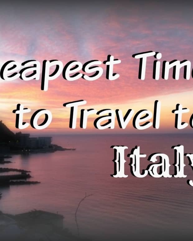 Cheapest time to travel to Italy.
