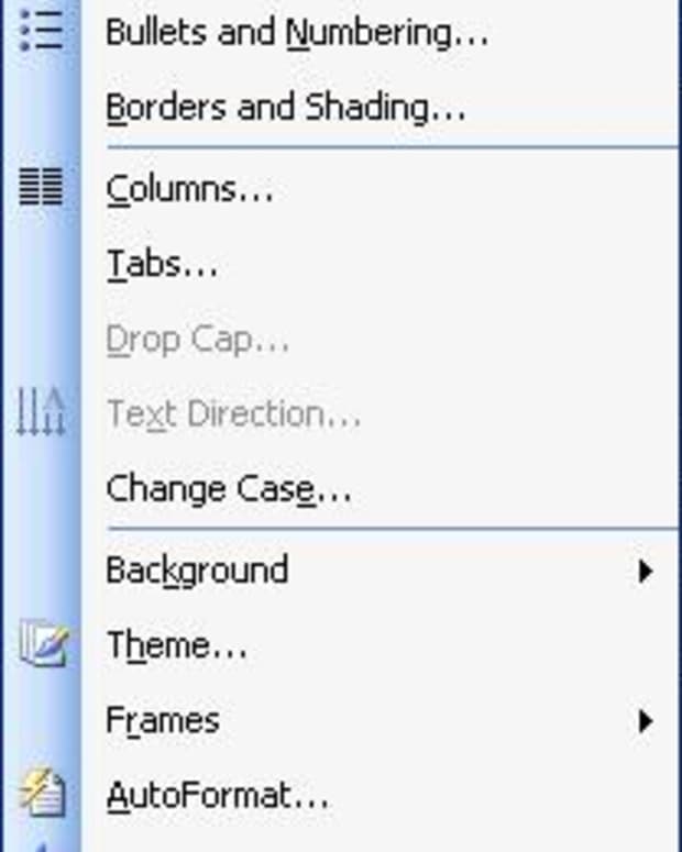 using-the-format-menu-of-microsoft-office-word-2003